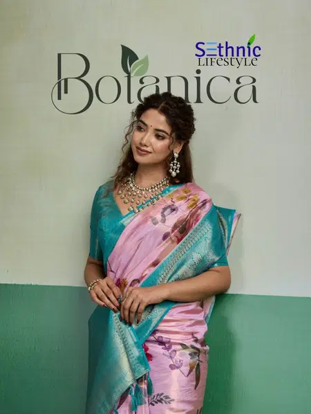 Botanica By Sethnic Pure Kanjivaram Tissue Silk Saree